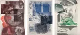 Robert Rauschenberg, Tides; Drifts; and Gulf, 1969, Three lithographs in colors, on German Copperplate paper, the fullsheets