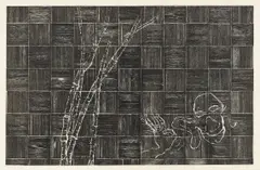 Susan Rothenberg, Listening Bamboo, 1989-90, Monumental woodcut, on Japanese paper, with full margins