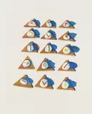 Wayne Thiebaud, Triangle, from Seven Still Lifes and Silver Landscape, 1971, Aquatint in colors, on Rives BFK paper, with full margins