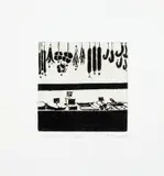 Wayne Thiebaud, Delicatessen, from Delights, 1964, Aquatint, on Rives BFK paper, with margins