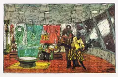 Kerry James Marshall, Keeping the Culture, 2010, Screenprint and linocut in colors, on Arches paper, with full margins