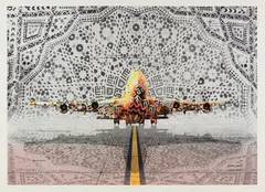 Abdulnasser Gharem, In-Transit (with Diamond Dust), 2013, Screenprint in colors with diamond dust, on wove paper, with full margins