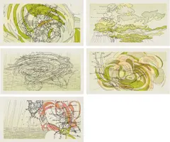 Matthew Ritchie, Sea State I-V, 2003, The complete set of five etchings in colors, on wove paper, with full margins