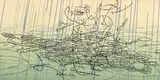 Matthew Ritchie, Sea State One, 2001, Relief print in colors, on Somerset paper, the full sheet, with accompanying wove paper artist's book/Certificate of Authenticity