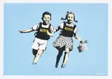 Police Kids (Jack and Jill) by Banksy, 2005, Screenprint in colors, on wove paper, with full margins, sold Oct 2019