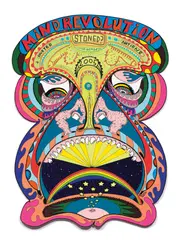 Erik Parker, Mind Revolution, from the Exit Art portfolio Tantra, 2005, Screenprint with hand-coloring, on shaped wove paper, the full sheet