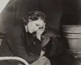 Daughter of a Migrant Tennessee Coal Miner, Living in American River Camp Near Sacramento, California by Dorothea Lange, 1936, Gelatin silver print, sold Apr 2019