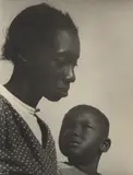 Consuelo Kanaga, Mother and Son (The Question, Florida), 1950, Toned gelatin silver print