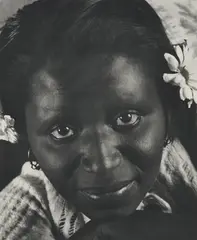 Consuelo Kanaga, Frances (with Daisies), 1936, Gelatin silver print