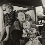 Mother and Children on the Road, Tulelake, Siskiyou County, California by Dorothea Lange, 1939, Gelatin silver print, sold Apr 2019