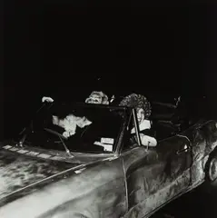 Two Queens in a Car, Halloween by Peter Hujar, 1977, Gelatin silver print, sold Apr 2019