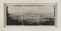 Seascape in Fog by Doug Starn and Mike Starn, 1987-2002, Three toned gelatin silver prints on thai mulberry paper with metallic push pins, sold Apr 2019
