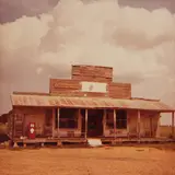 William Eggleston, Untitled (rural gas station with pump), circa 1970, Kodak Ekatacolor print