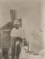 Self-Portrait in His Studio by Constantin Brancusi, circa 1921, Gelatin silver print, sold Apr 2019