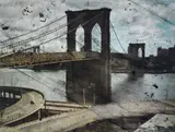 Abelardo Morell, Tent-Camera Image on Ground: Rooftop View of the Brooklyn Bridge