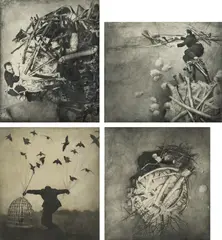 Robert ParkeHarrison, Selected Images, 1997-2000, Four photogravures with applied wax