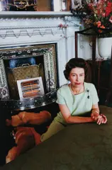 David Montgomery, Queen Elizabeth with Corgis, 1967, Chromogenic print, printed later