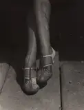 A Sign of the Times–Mended Stockings, Stenographer, San Francisco by Dorothea Lange, 1934, Gelatin silver print, probably printed in the 1950s or 1960s, offered Jun 2019