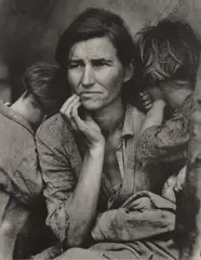 Dorothea Lange, Migrant Mother, Nipomo, California, 1936, Gelatin silver print, printed circa 1955 and mounted later