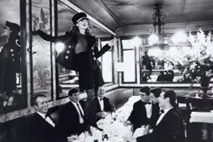 Arthur Elgort, Kate Moss, Café Lipp, Paris, Vogue Italia, 1993, Gelatin silver print, printed later