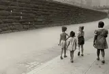 New York (girls with bubbles) by Helen Levitt, circa 1940, Gelatin silver print, printed later, sold Oct 2019