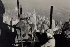 Top of mooring-mast on Empire State Building by Lewis Hine, 1931, Gelatin silver print, offered Oct 2019