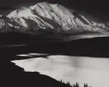 Mount McKinley and Wonder Lake, Mount McKinley National Park, Alaska by Ansel Adams, 1947, Gelatin silver print, printed 1973-1977, sold Oct 2019