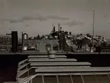 Johan Hagemeyer, View of Telegraph Hill from San Francisco Hotel Room, 1939, Gelatin silver print, tipped to black paper