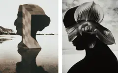 Ruth Thorne-Thomsen, Geometric Lady, California from Expeditions, 1982 and Señora Flora, New Mexico from View from the Shoreline, 1987, Two gelatin silver prints