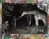 Peter Beard, Maureen Gallagher and a Late Night Feeder, 2:00am, Hog Ranch