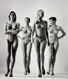 Sie Kommen, Paris by Helmut Newton, 1981, Gelatin silver print, sold Oct 2019