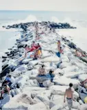 Massimo Vitali, Madima Wave #2232, 2005, Chromogenic print, printed later, face-mounted to Plexiglas