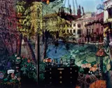 Abelardo Morell, Camera Obscura: View of Volta del Canal in Palazzo Room Painted with Jungle Motif, Venice, Italy, 2008, Chromogenic print