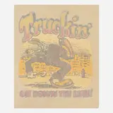 Robert Crumb, Truckin' On Down the Line (decal), 1967, iron-on transfer print