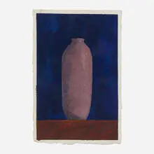 Mary Jo Vath, Pink Vase, 1986, watercolor on paper