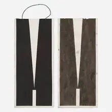 Paul Ramirez Jonas, Untitled (diptych), gunpowder on paper, fuse