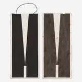 Paul Ramirez Jonas, Untitled (diptych), gunpowder on paper, fuse