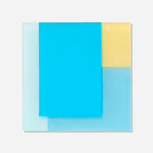 Ocean Blue (No. 174) by Marco Casentini, 2000, alkyd on Plexiglas, sold Aug 2026