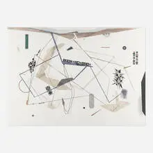 Dannielle Tegeder, Sournalia: Underworld System with Steel Construction of Soul Elements and Silver Level of Alchemical Structure of Attraction with Magnetic escape routes and Secret Tunnels and Winter Structure with Grey, 2016, gouache, ink, graphite and acrylic on two sheets of Fabriano Murillo