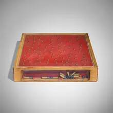 Kim Dingle, Coffee Table Paintings, oil, wood, oil on wood, bullet, seeds