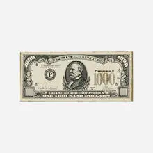 Jsg Boggs, 1,000 dollar bill, 1991, lithograph in colors