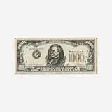Jsg Boggs, 1,000 dollar bill, 1991, lithograph in colors