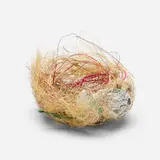 Björn Braun, Untitled (Zebra Finch Nest), 2015, coconut fiber, tinsel, aluminum foil, plastic