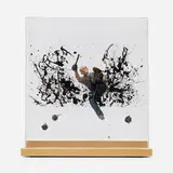 Joe Fig, Namuth's Pollock #5, 2004, polymer clay, Plexiglas, wood, oil, acrylic and enamel paint