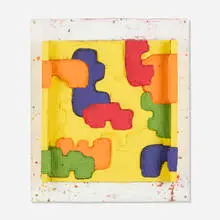 Guy Goodwin, Three For Trio (Yellow), 2012, acrylic and tempera on cardboard