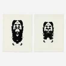 Adam Helms, Untitled (diptych), 2007, ink on Mylar