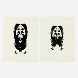 Adam Helms, Untitled (diptych), 2007, ink on Mylar