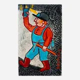 John "Jack" Savitsky, Miner, oil on Masonite