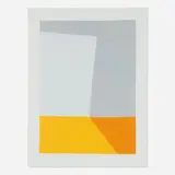 Paul Kremer, Beam 14 (Grey & Yellow Study), 2020, acrylic on paper