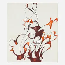 Lisa Stefanelli, Rose of Sharon / Rosacharn, 2000, gouache on vellum mounted to wood panel